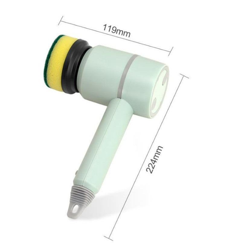 Multifunctional Electric Cleaning Household Brush Automatic Handheld Charging 1200mAh- Green_4