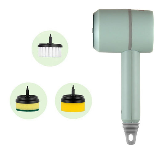 Multifunctional Electric Cleaning Household Brush Automatic Handheld Charging 1200mAh- Green_0
