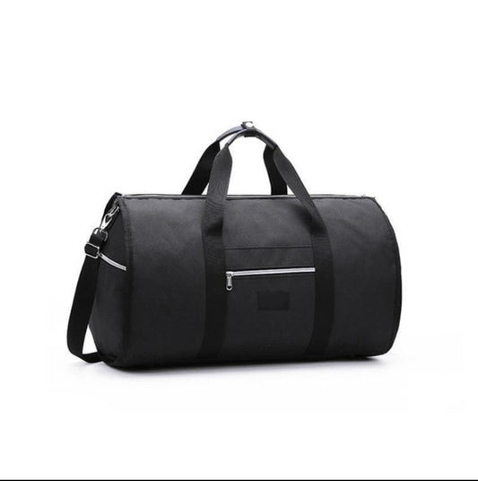 Waterproof Travel Bag Mens/Women Travel Shoulder Bag 2 In 1 Large Luggage Duffel Totes Carry On Hand Bag - Black_0