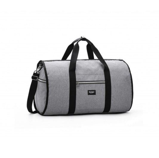 Waterproof Travel Bag Mens/Women Travel Shoulder Bag 2 In 1 Large Luggage Duffel Totes Carry On Hand Bag - Grey_0