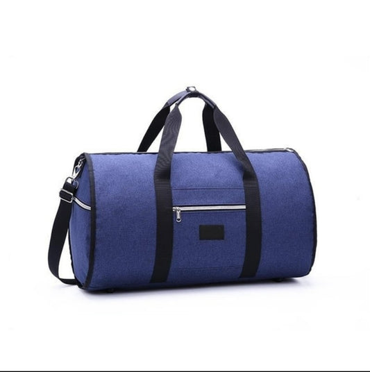 Waterproof Travel Bag Mens/Women Travel Shoulder Bag 2 In 1 Large Luggage Duffel Totes Carry On Hand Bag - Blue_0