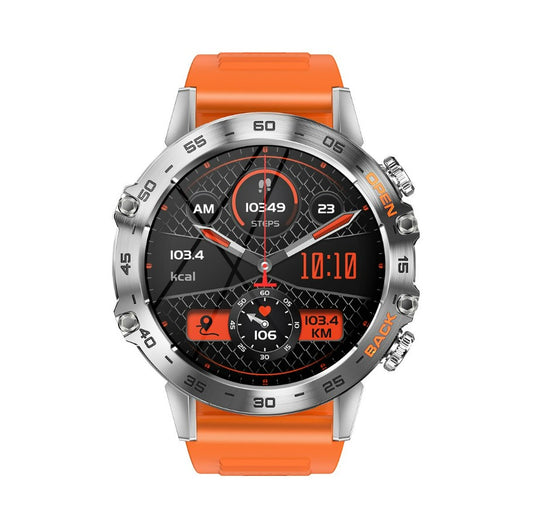 Smart Watch K52 Watches Men Wome Sports Fitness Modes Bluetooth Call Health Monitor 400mah 1.39Inch HD Smartwatch - Orange_0